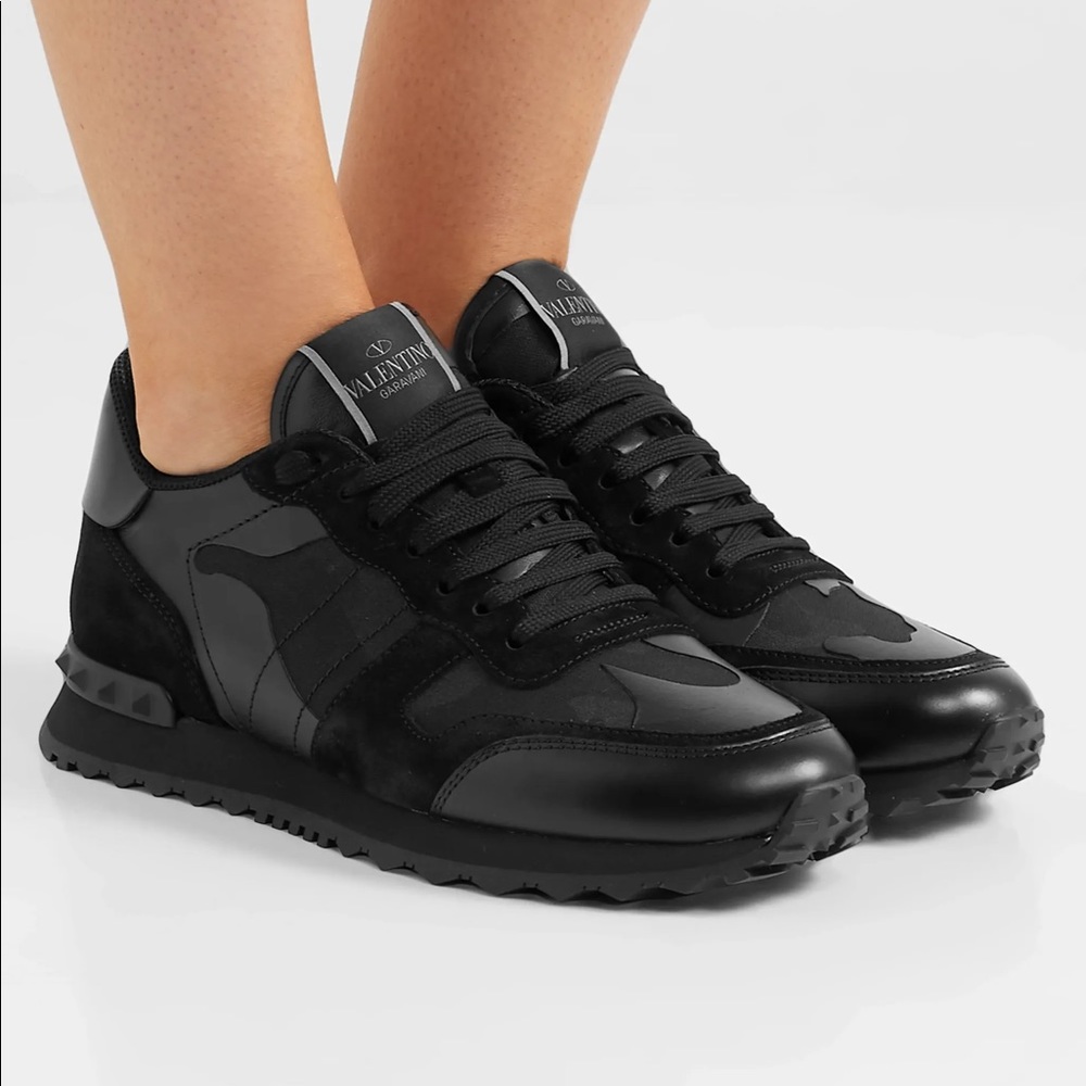 Valentino camouflage Noir rockrunner Sneaker